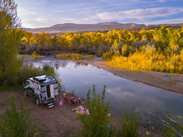 Joel Holland Family Camping in Fall