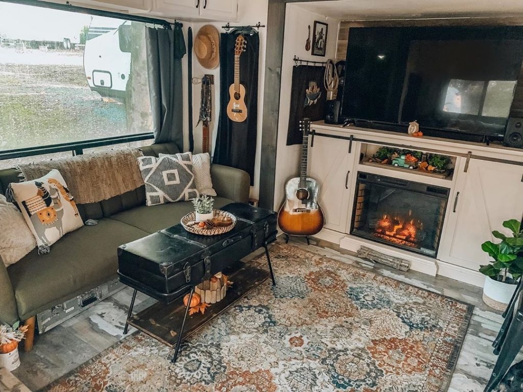 Renovating your RV's living room is a great way to personalize your space.