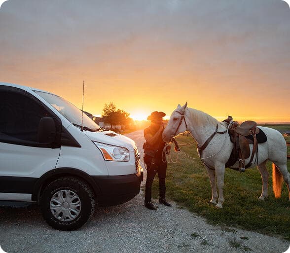 RV with horse