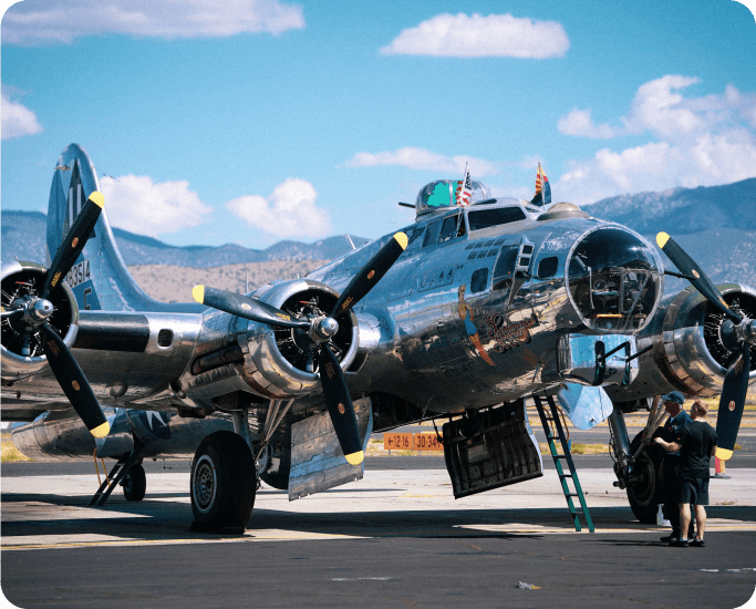 Image of vintage aircraft at a Harvest Hosts location
